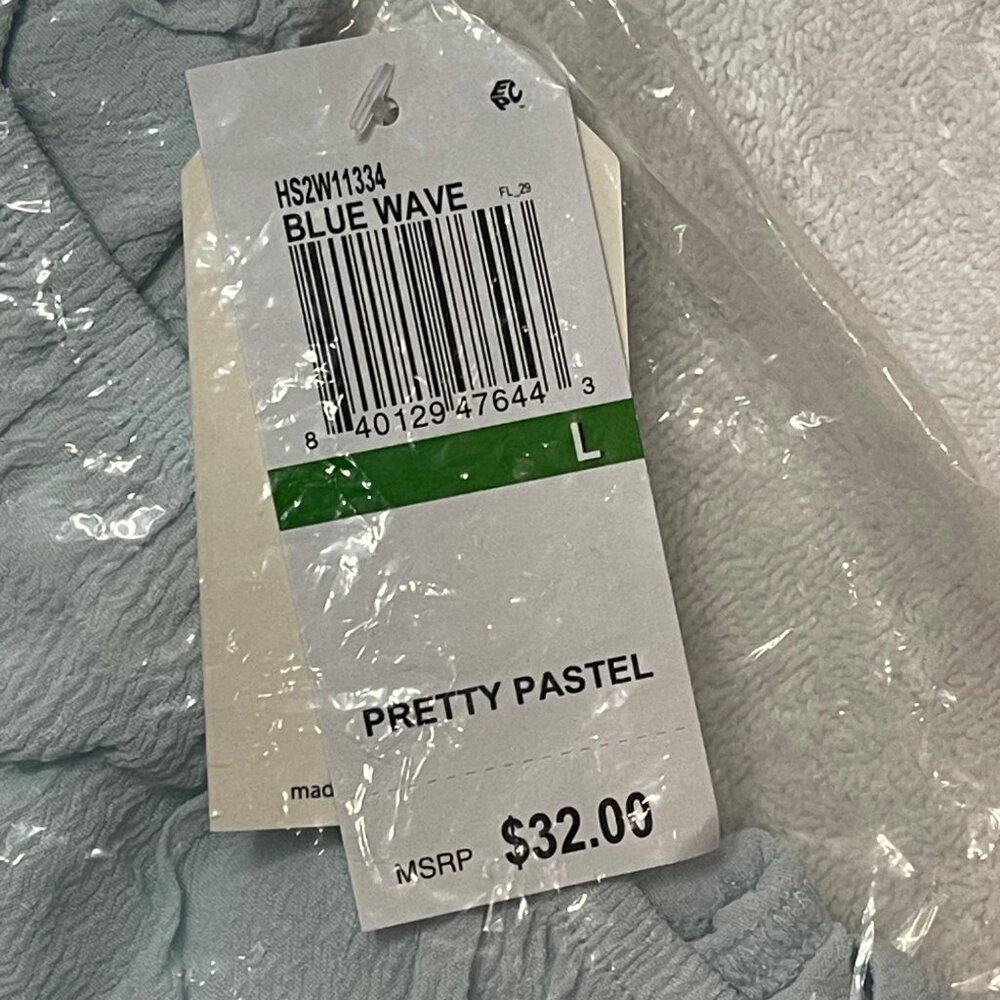 Hippie Rose Juniors' Ruffled Top - Blue Wave, Size L, New - Picture 3 of 6